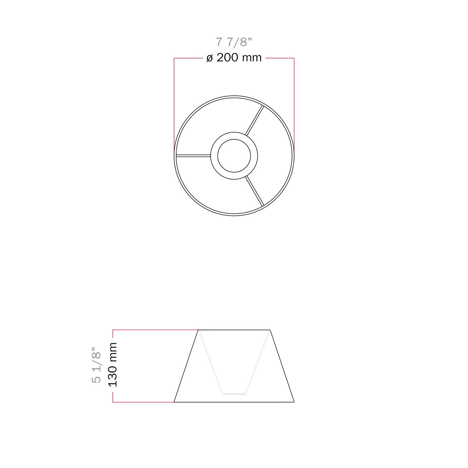 Paralume Impero S con attacco E27 per lampada da tavolo o applique - Made in Italy - Lana Marrone