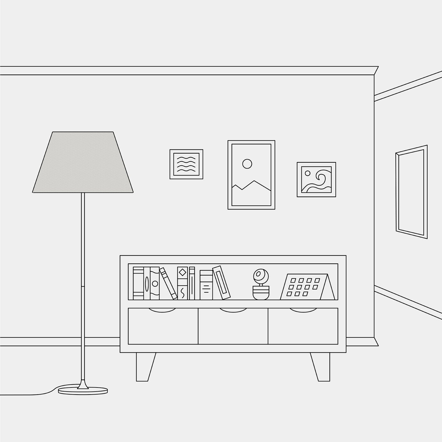 Paralume Impero L per lampada da tavolo o applique con attacco E27 - Made in Italy - Lana Grigio Chiaro