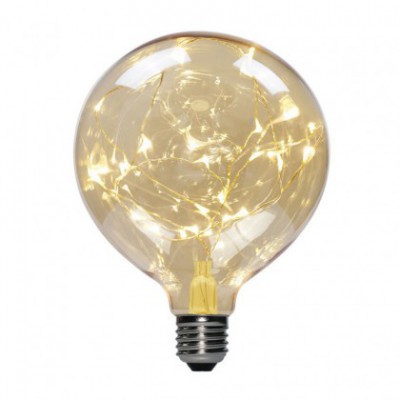 LED Okrugla G125 Žarulja - Tisuću lampica Zlatna 2W E27 2000K