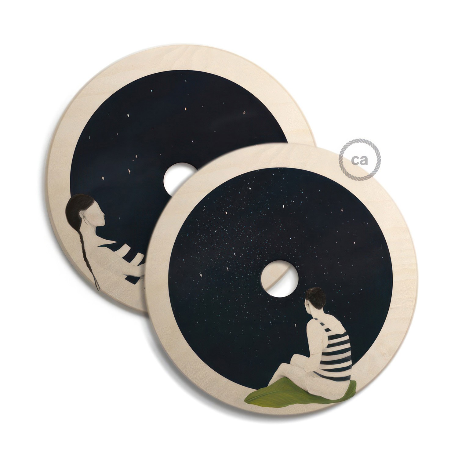 Sjenilo - UFO drveni disk s ilustracijama raznih umjetnika, promjer 33 cm, obostrano ilustriran