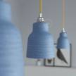 Visilica s tekstilnim kabelom, Vase keramičkim sjenilom i metalnim detaljima - Proizvedeno u Italiji