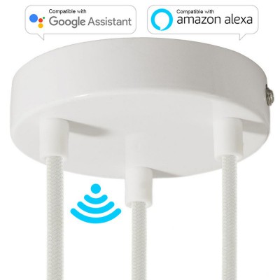 SMART cilindrična metalna rozeta s 3 rupe i pribiliom - kompatibilna Google Home i Amazon Alexa