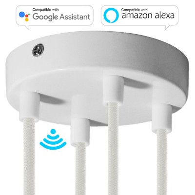 SMART cilindrična metalna rozeta s 4 rupe i pribiliom - kompatibilna Google Home i Amazon Alexa