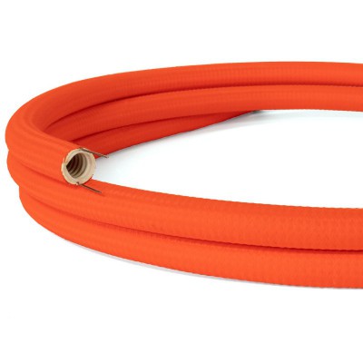 Creative-Tube fleksibilna cijev, Fluo narančaste boje RF15 obučena tekstilom, promjera 20 mm