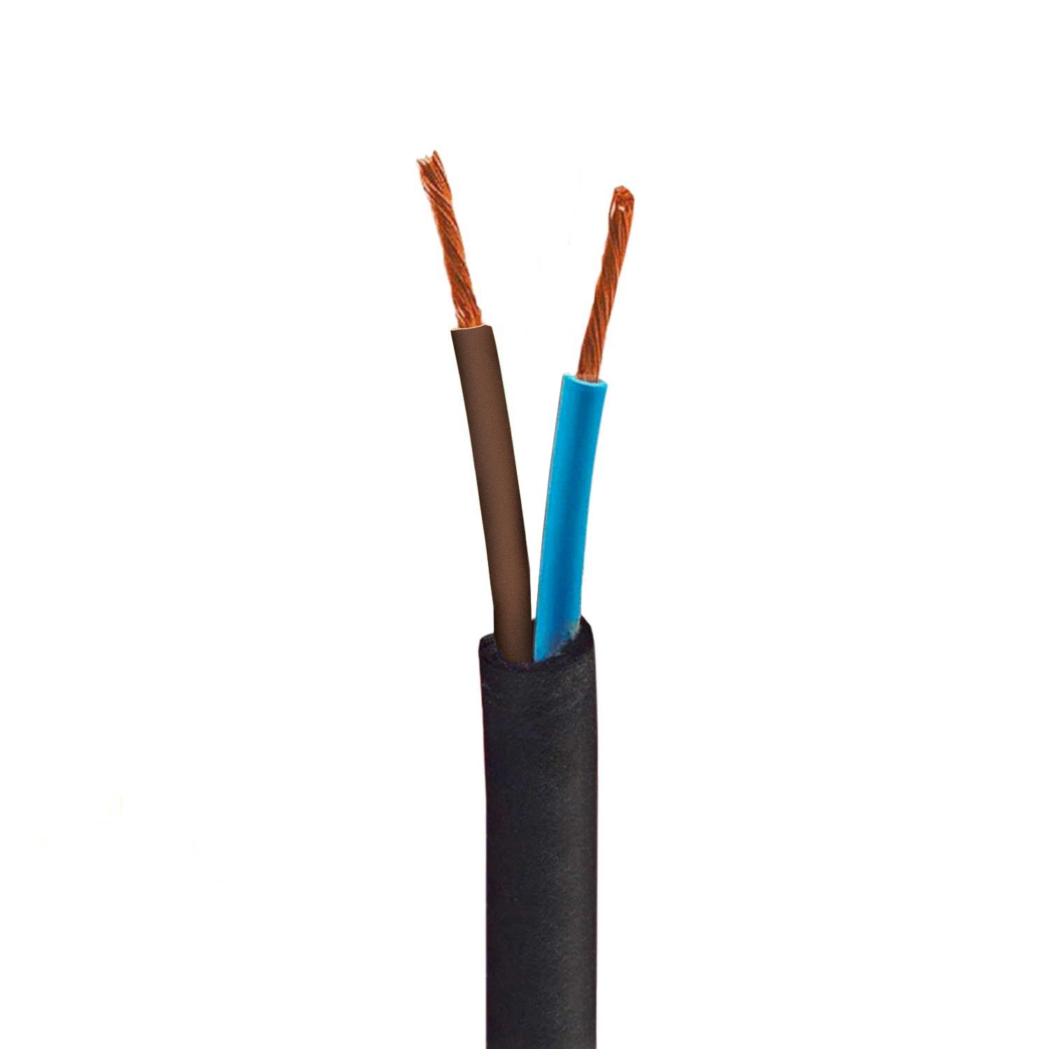 UV otporan okrugli električni kabel opleten prirodnim smeđim lanom SN04 za vanjsku upotrebu - kompatibilan s Eiva Outdoor IP65