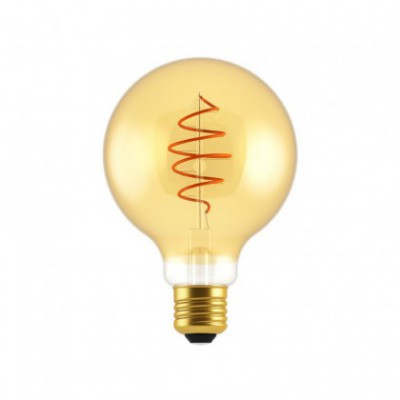 LED Žarulja Globe G95 Linija Croissant, zlatna sa spiralnim nitima 4.9W E27 dimabilna 2200K