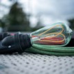 EIVA ELEGANT Visilica s tekstilnim kabelom duljine 5 m, Ellepì sjenilom, stropnom rozetom i grlom za žarulje IP65 u silikonu