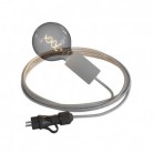 Eiva Snake Elegant, prijenosna vanjska svjetiljka, 5 m tekstilni kabel, IP65 vodootporni držač svjetiljke i utikač