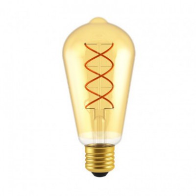 LED Edison ST64 zlatna žarulja s duplom spiralnem niti 5W E27 dimabilna 2000K