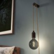 Rolé, drveni zidni nosač za kabel i lampu