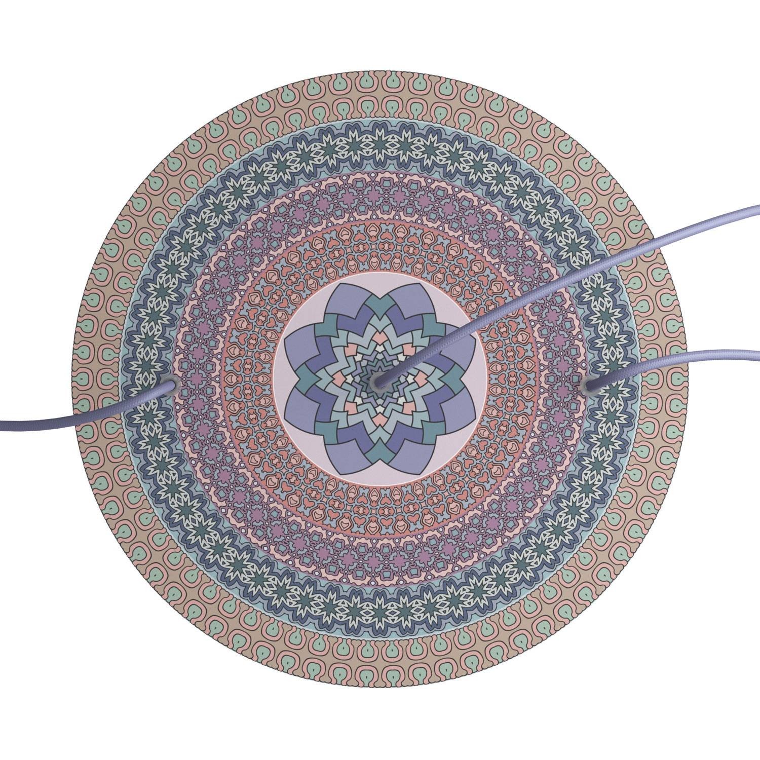 Velika okrugla dekoracija za stropnu rozetu 400 mm - Rose-One sistem s 3 rupe u liniji i 4 bočne rupe - PROMO