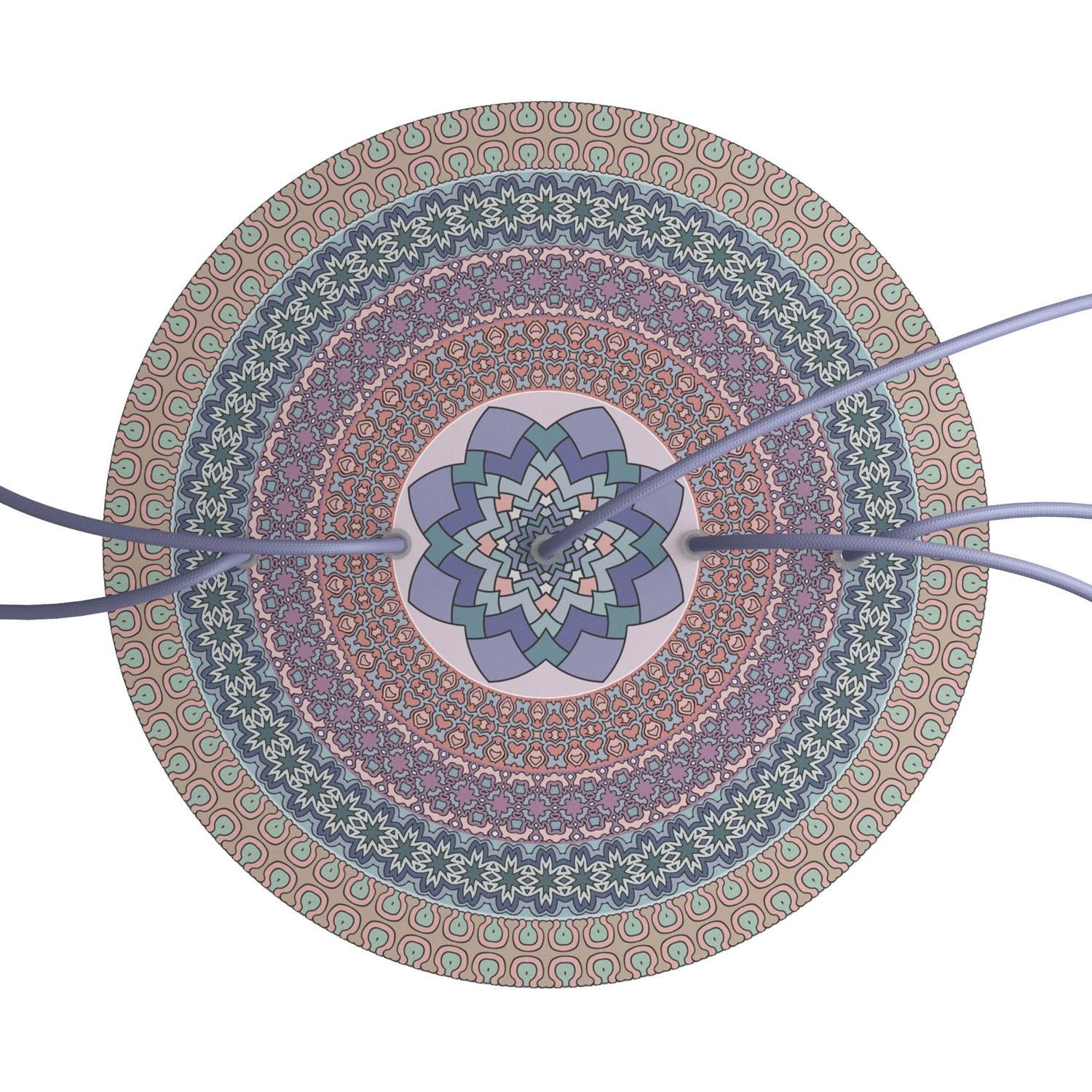 Velika okrugla dekoracija za stropnu rozetu 400 mm - Rose-One sistem s 5 rupa u liniji i 4 bočne rupe - PROMO