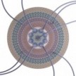 Velika okrugla dekoracija za stropnu rozetu 400 mm - Rose-One sistem s 9 rupa oblika X i 4 bočne rupe - PROMO