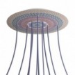 Velika okrugla dekoracija za stropnu rozetu 400 mm - Rose-One sistem s 10 rupa i 4 bočne rupe - PROMO