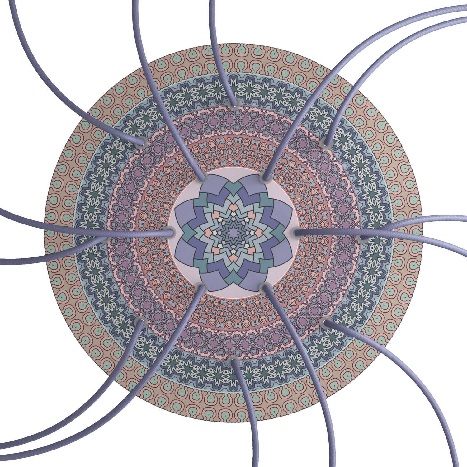 Velika okrugla dekoracija za stropnu rozetu 400 mm - Rose-One sistem s 14 rupa i 4 bočne rupe - PROMO