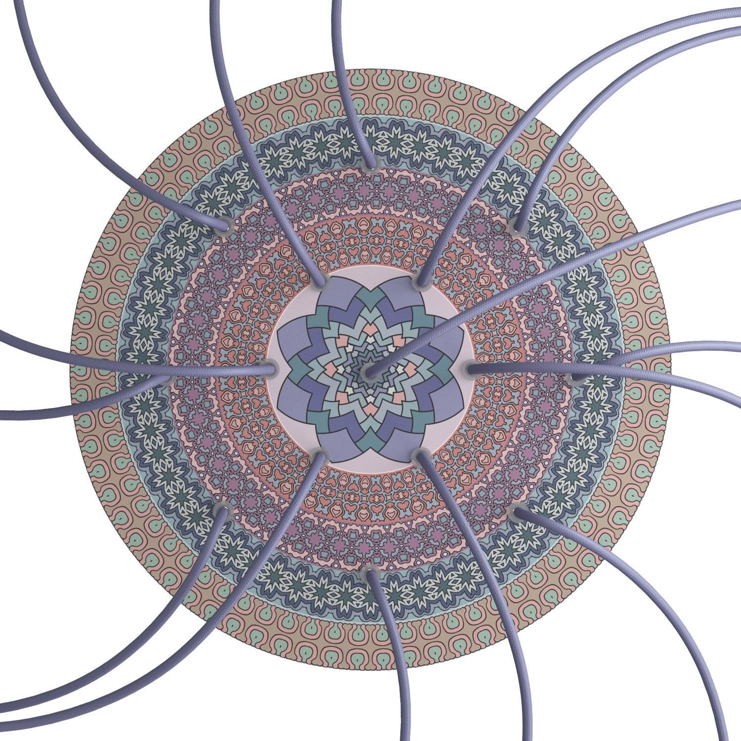 Velika okrugla dekoracija za stropnu rozetu 400 mm - Rose-One sistem s 15 rupa i 4 bočne rupe - PROMO