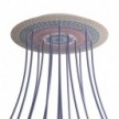 Velika okrugla dekoracija za stropnu rozetu 400 mm - Rose-One sistem s 15 rupa i 4 bočne rupe - PROMO