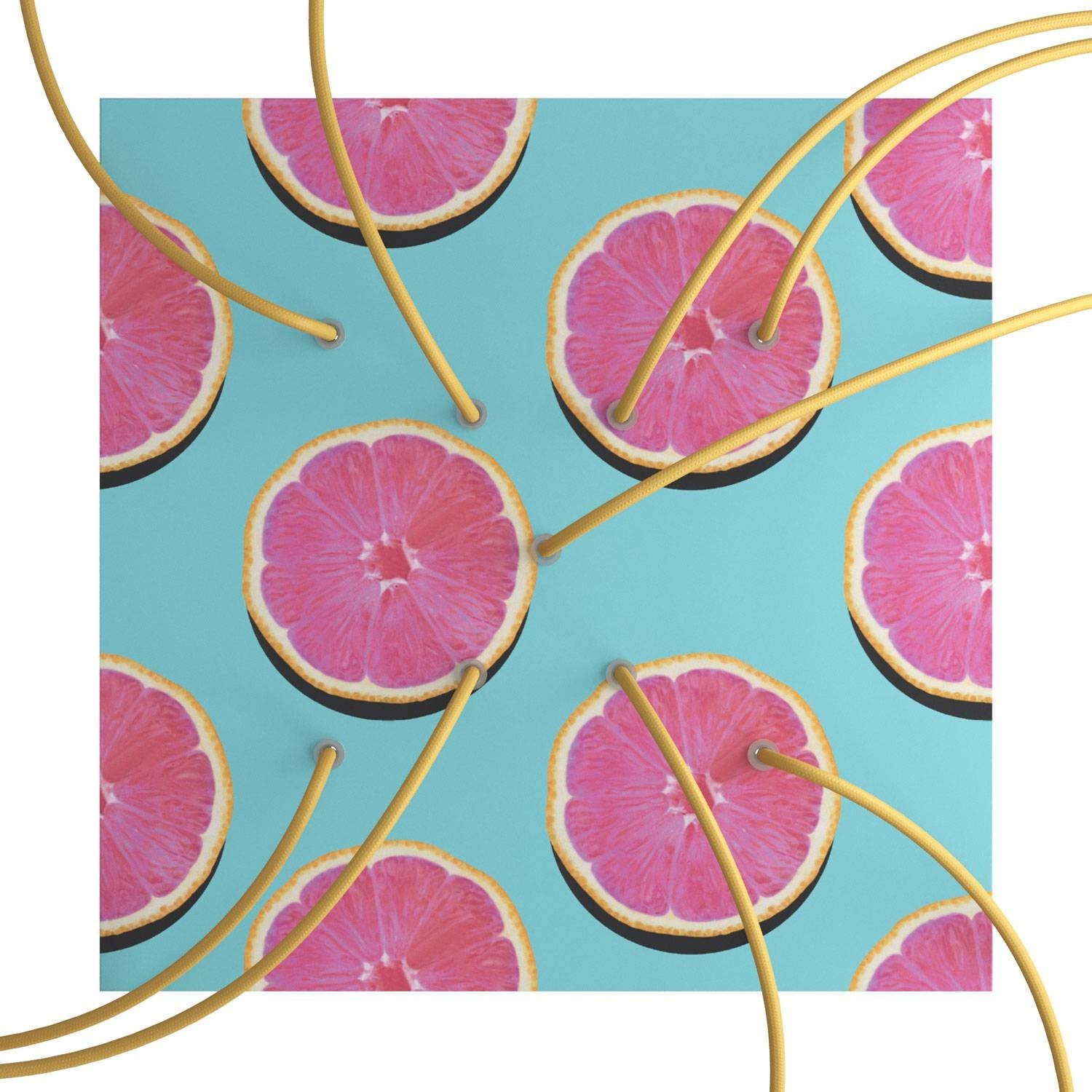Velika kvadratna dekoracija za stropnu rozetu - Rose-One sistem s 9 rupa u obliku X i 4 bočne rupe - PROMO
