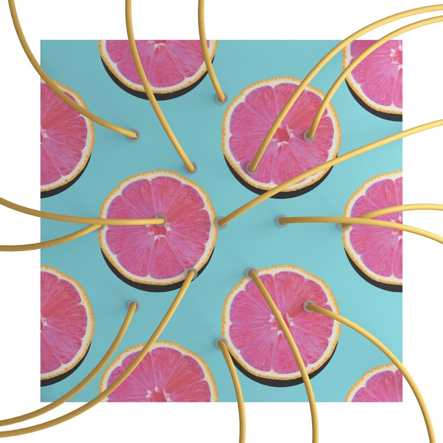 Velika kvadratna dekoracija za stropnu rozetu - Rose-One sistem s 15 rupa i 4 bočne rupe - PROMO