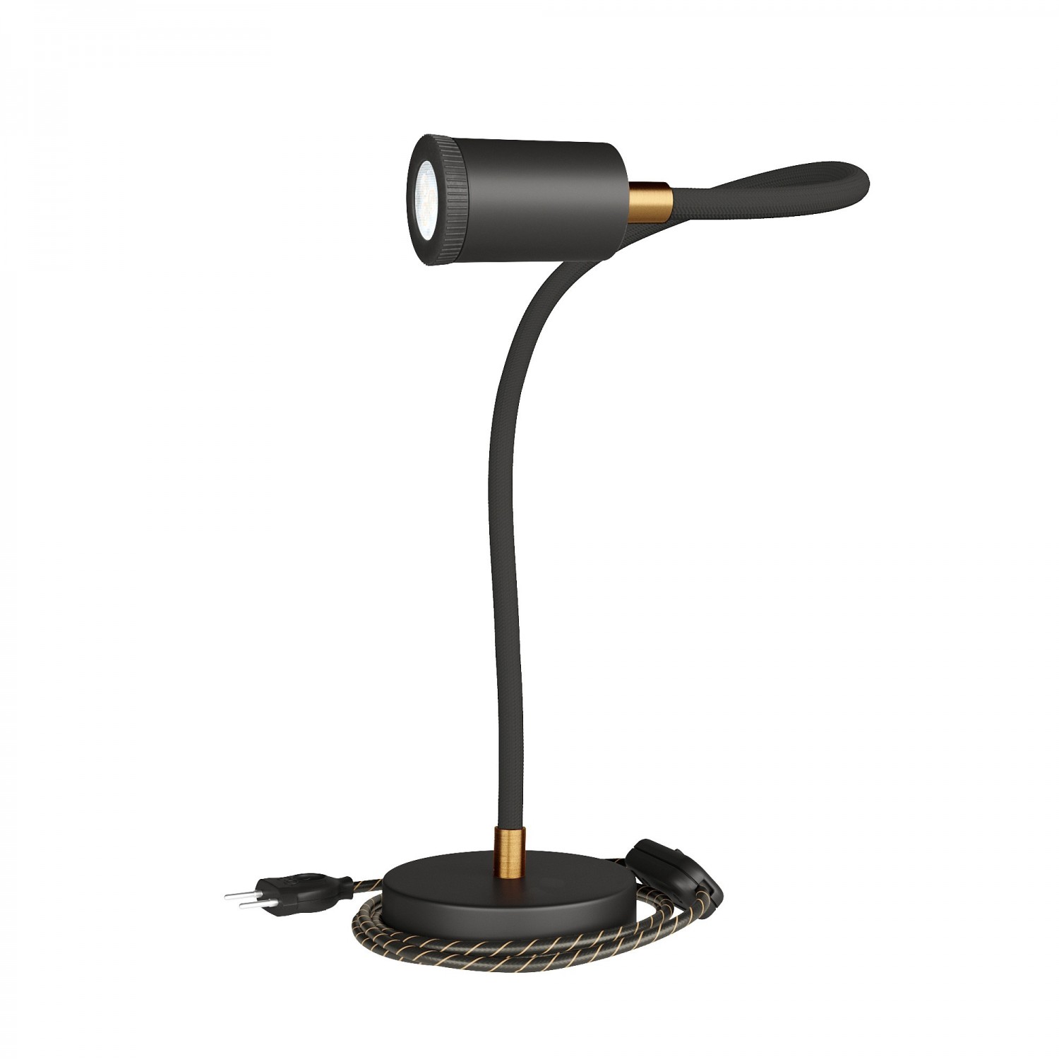 Stolna lampa Flex GU1d0 fleksibilna stolna lampa s mini LED reflektorom