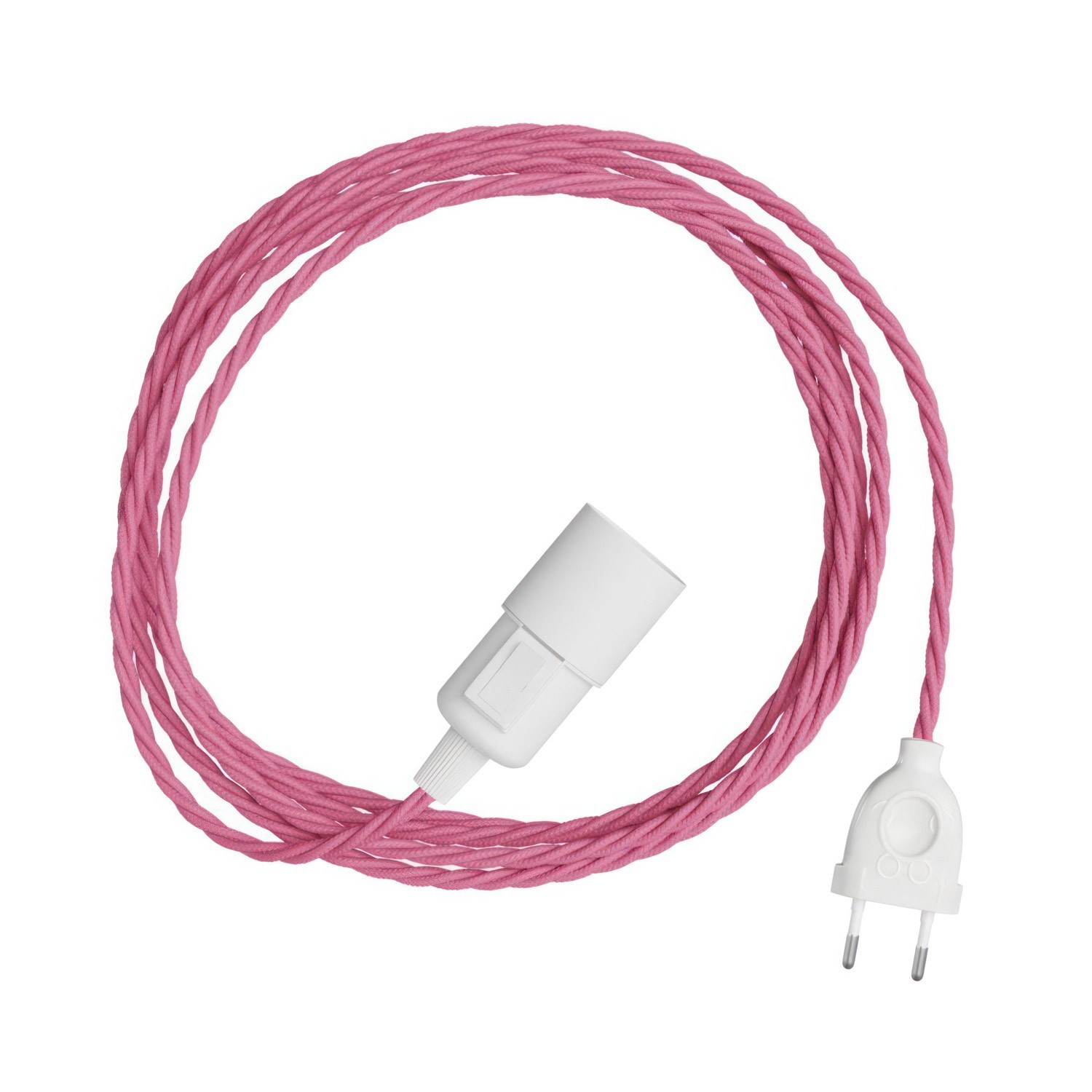 Snake Twisted svjetiljka s utikačem i pletenim kabelom u boji
