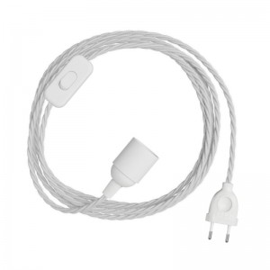SnakeBis Twisted - ožičenje s držačem svjetiljke i pletenim tekstilnim kabelom u boji