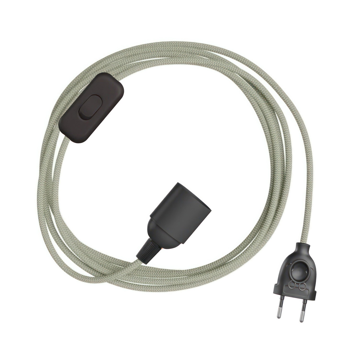 SnakeBis Zig-Zag - ožičenje s držačem svjetiljke i tekstilnim kabelom s Zig-Zag efektom