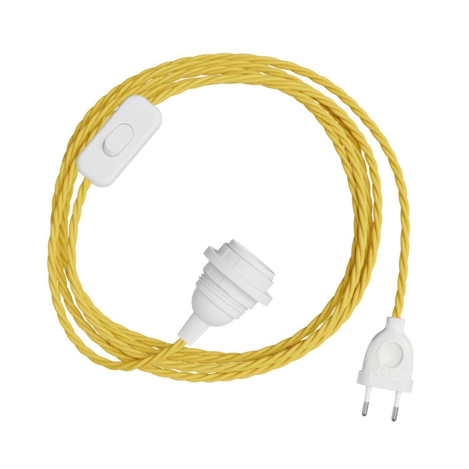SnakeBis Twisted ožičenje s držačem svjetiljke za sjenilo i pletenim tekstilnim kabelom u boji