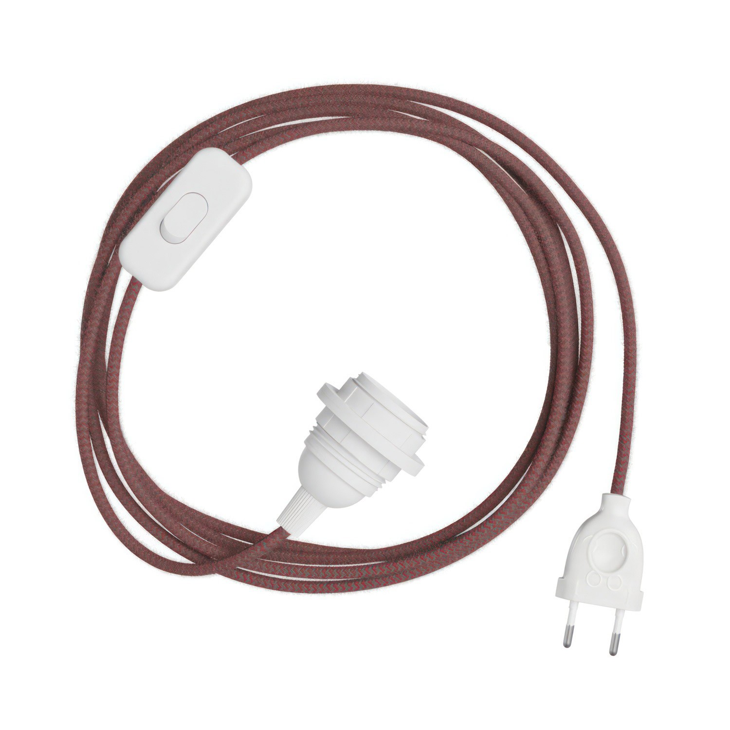 SnakeBis Zig-Zag ožičenje s držačem svjetiljke za sjenilo i tekstilnim kabelom Zig-Zag efekta