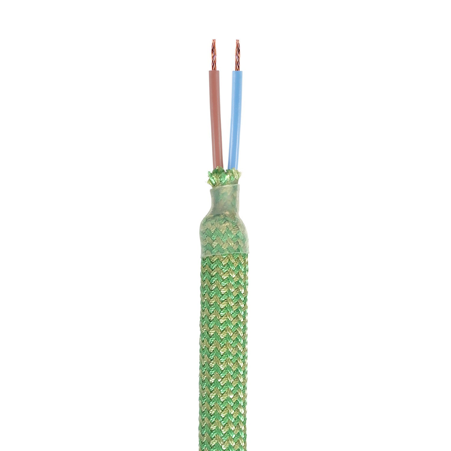 Komplet Creative Flex fleksibilna cijev presvučena tekstilom RM77 boje zelene trave i metalnim stezačima