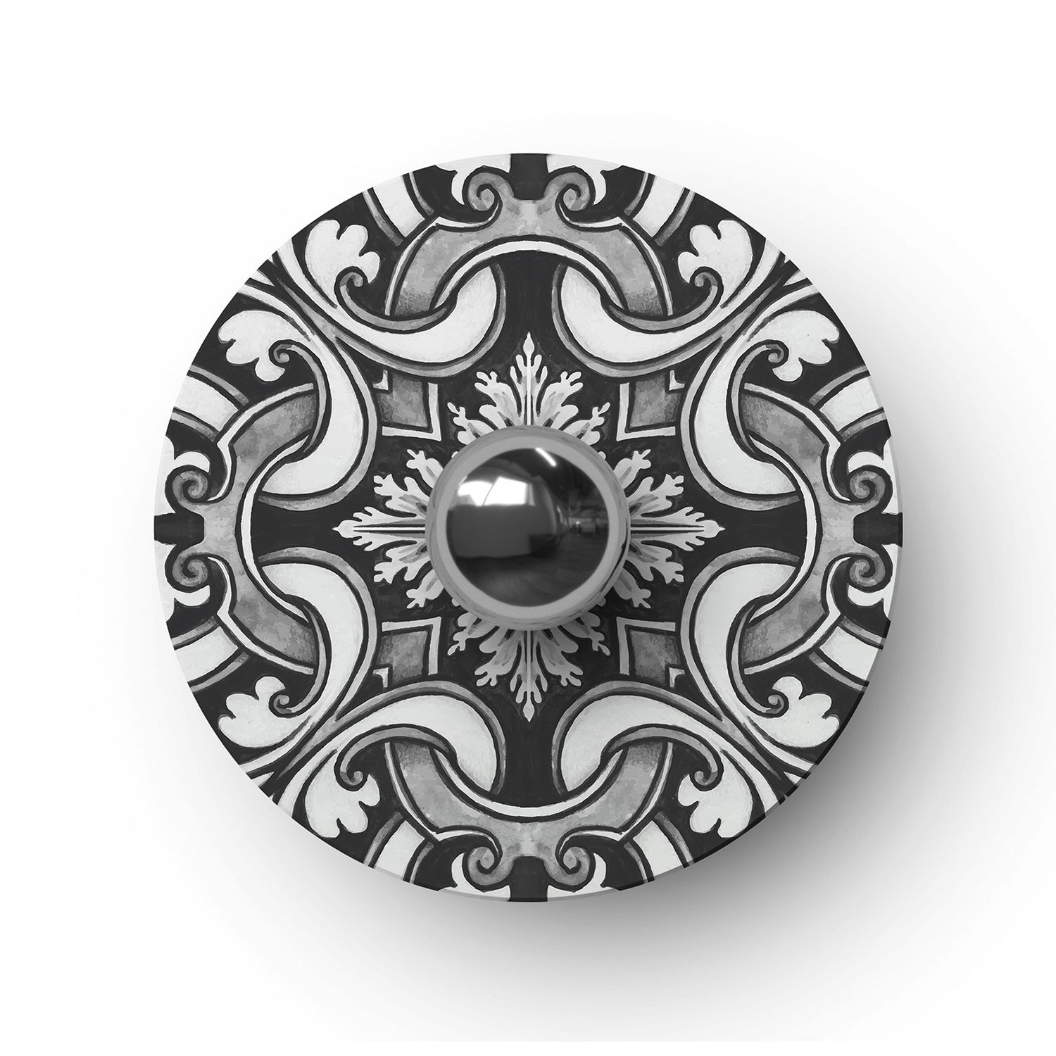 Mini Ellepì 'Maioliche' ravno disk sjenilo idealno za viseće i zidne svjetiljke, promjera 24 cm - Proizvedeno u Italiji