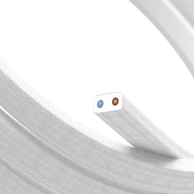Električni kabel za String Lights, opleten bijelom rajon tkaninom CM01 - UV otporan