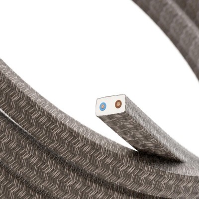 Električni kabel za lampe u nizu, presvučen lanenom smeđom tkaninom CN04 - UV otporan