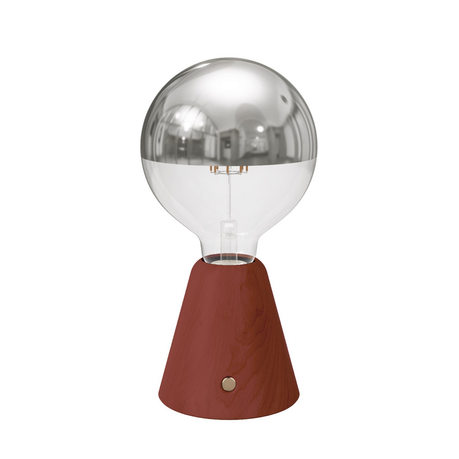 Prijenosna i punjiva LED svjetiljka Cabless01 sa srebrnom polusfernom globus žaruljom