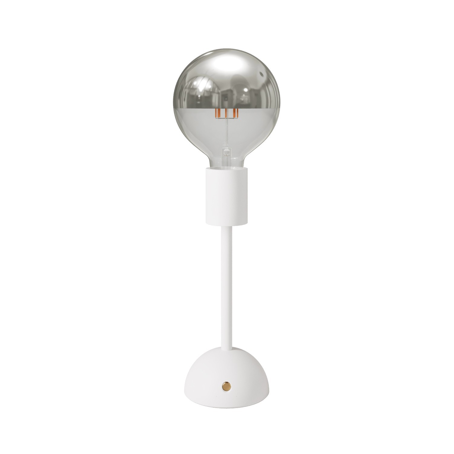 Prijenosna i punjiva svjetiljka Cabless02 sa srebrnom polusfernom žaruljom