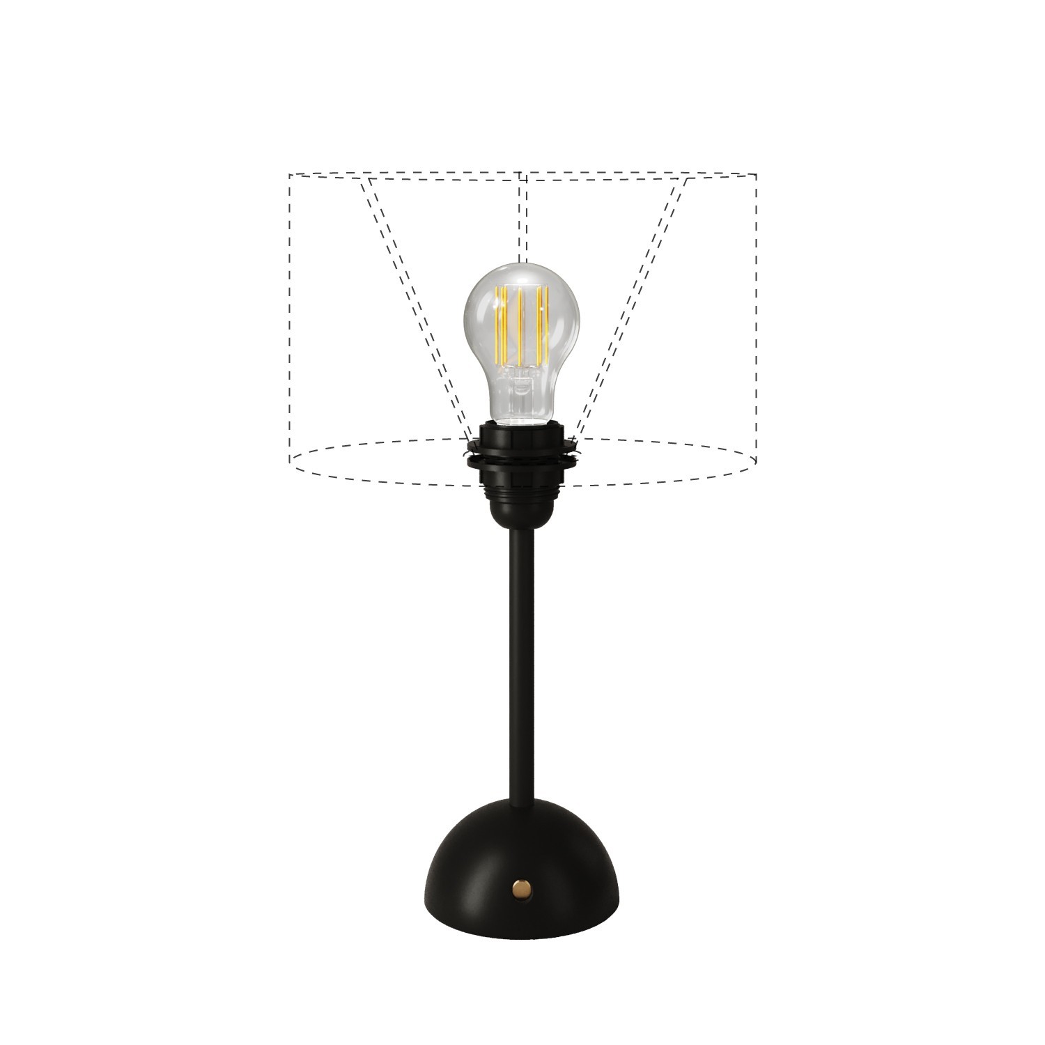 Prijenosna i punjiva svjetiljka Cabless12 sa žaruljom i prihvatom za sjenilo