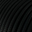 Ultra mekani silikonski električni kabel presvučen sjajnom karbon crnom tkaninom - RM04 okrugli 2x0,75 mm