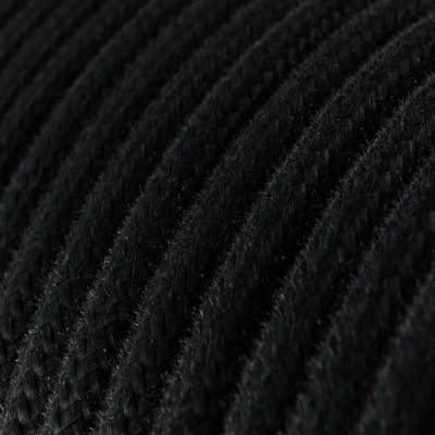Ultra mekani silikonski električni kabel presvučen karbon crnim pamukom - RC04 okrugli 2x0,75 mm