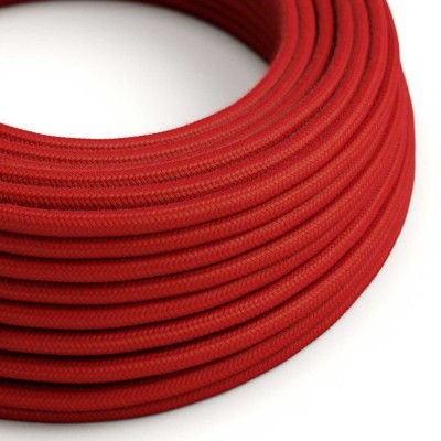Ultra mekani silikonski električni kabel presvučen vatreno crvenim pamukom - RC35 okrugli 2x0,75 mm
