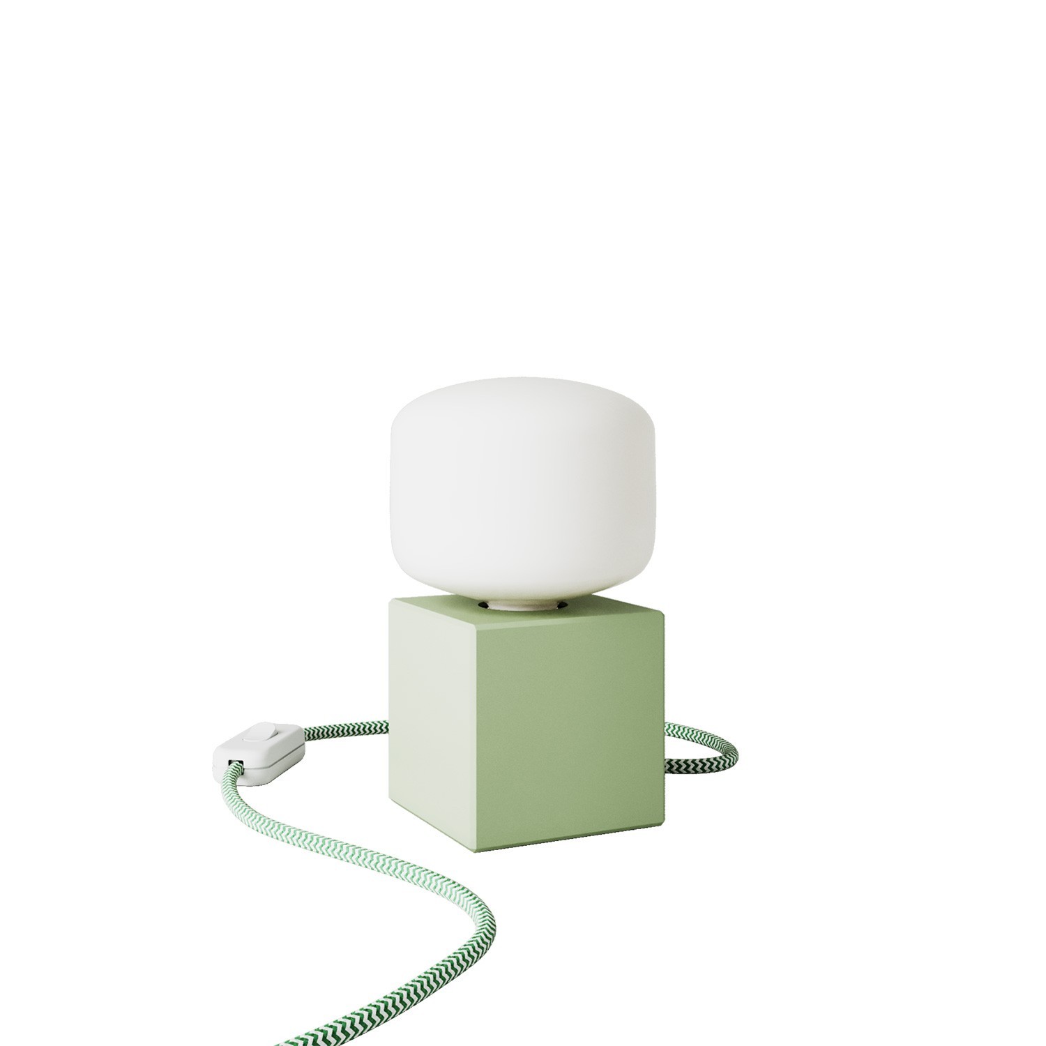 Zelena stolna lampa - Cubetto