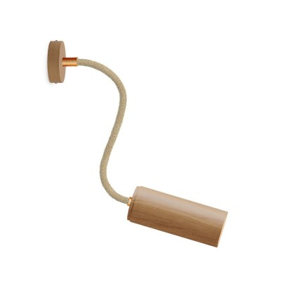 Fermaluce Flex 30 svjetiljka s mini drvenom rozetom i reflektorom sa sjenilom Tub-E14