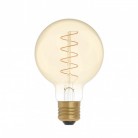 LED žarulja zlatne boje C05 Carbon Linija zakrivljene spiralne niti Globe G80 4W E27 Dimabilna 1800K