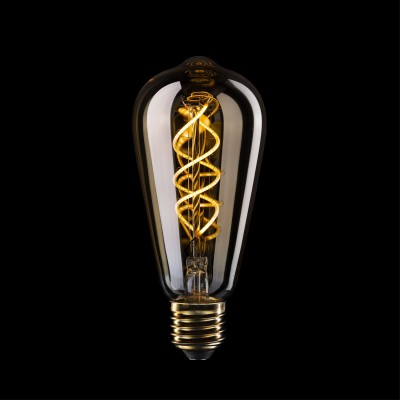 LED zlatna žarulja B01 5V Collection Spiralna nit Edison ST64 1,3W E27 Dimabilna 2500K