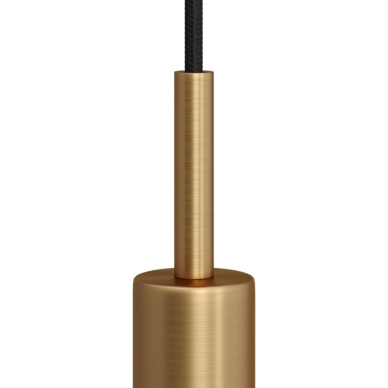 Cilindrična metalna obujmica za kabel, dužine 7 cm, u kompletu sa šipkom, maticom i podloškom