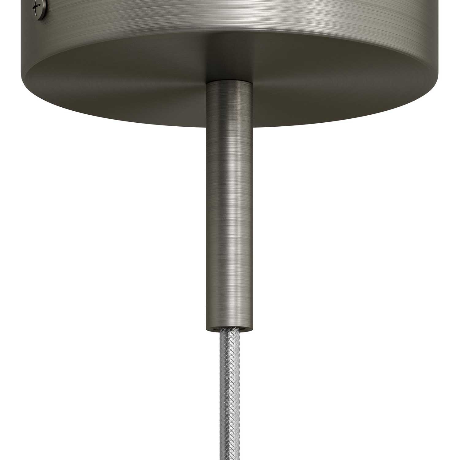 Cilindrična metalna obujmica za kabel, dužine 7 cm, u kompletu sa šipkom, maticom i podloškom
