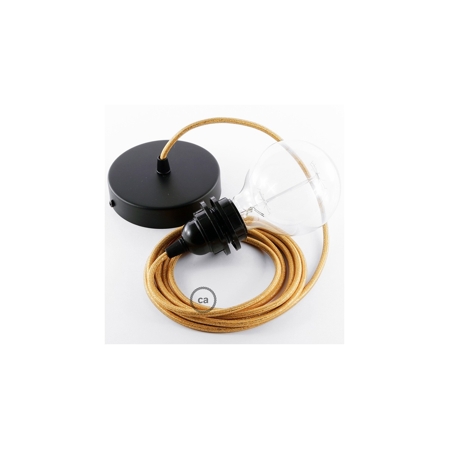 Viseća lampa za sjenilo s tekstilnim kabelom RL05 - Zlatni rajon