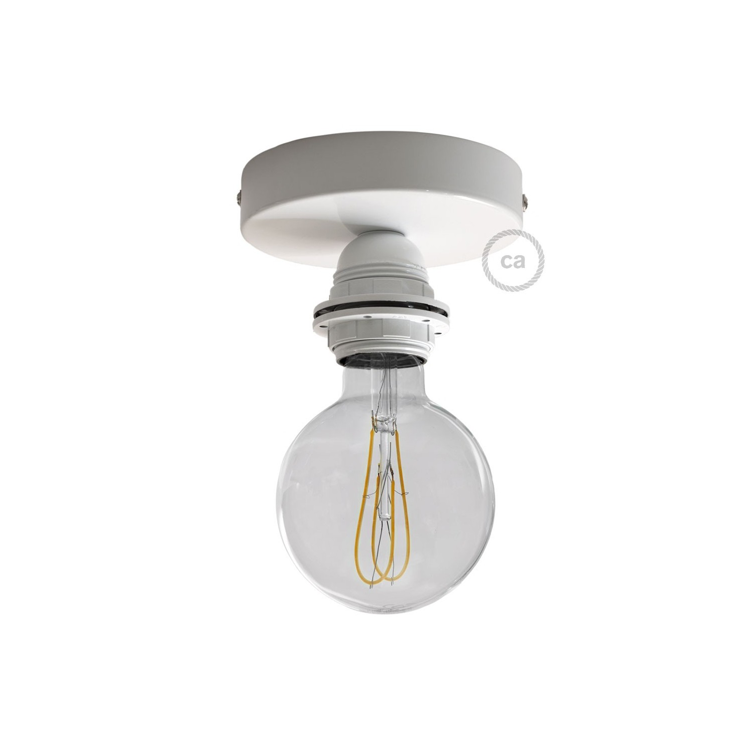 Fermaluce Monochrome s držačem žarulje navoja E27, metalna zidna ili stropna lampa