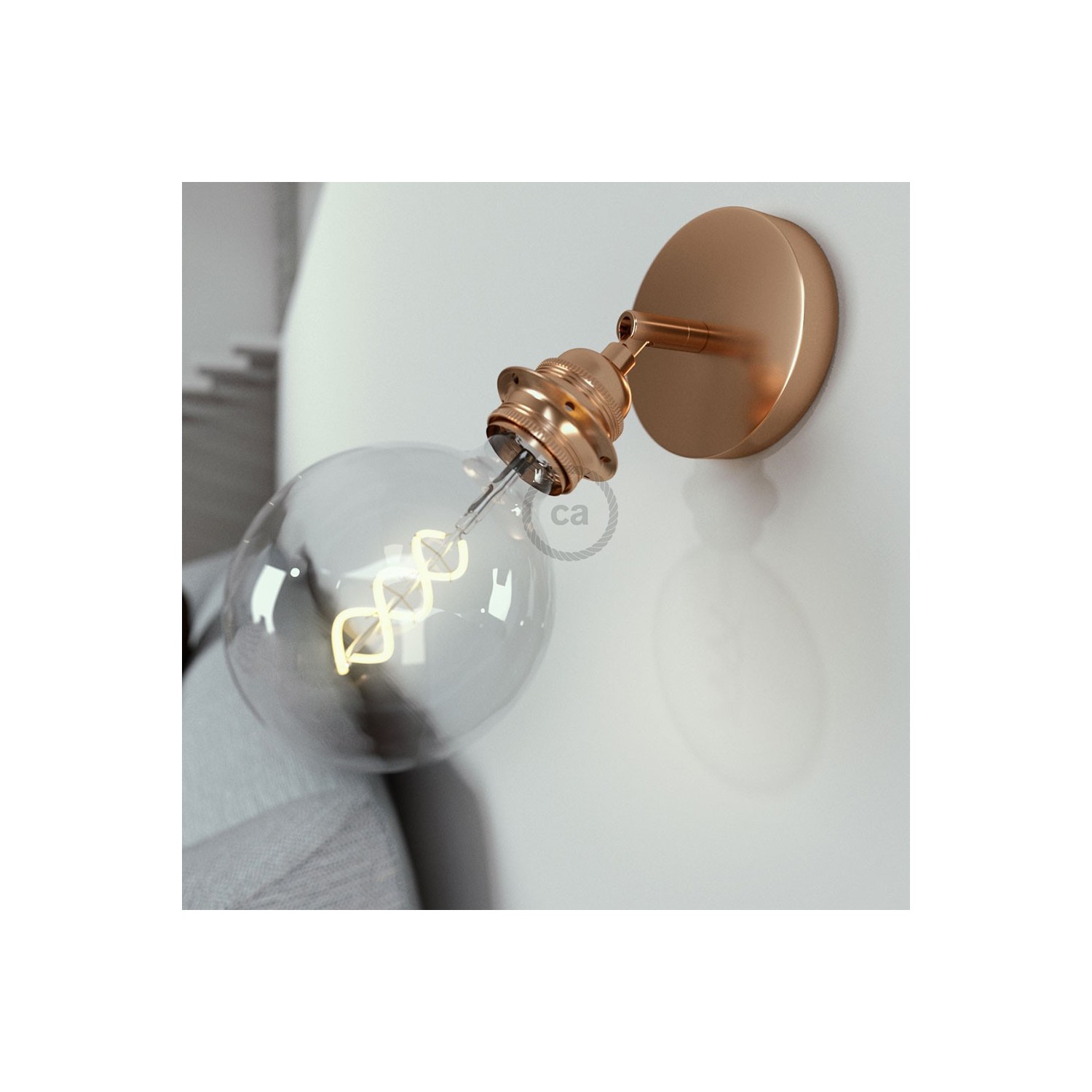 Fermaluce Metallo 90° Glam Metal, podesiva zidna ili stropna lampa sa držačem žarulja navoja E27