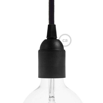 Thermoplastic E27 lamp holder kit - Black