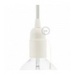 Thermoplastic E27 lamp holder kit with pull switch - White
